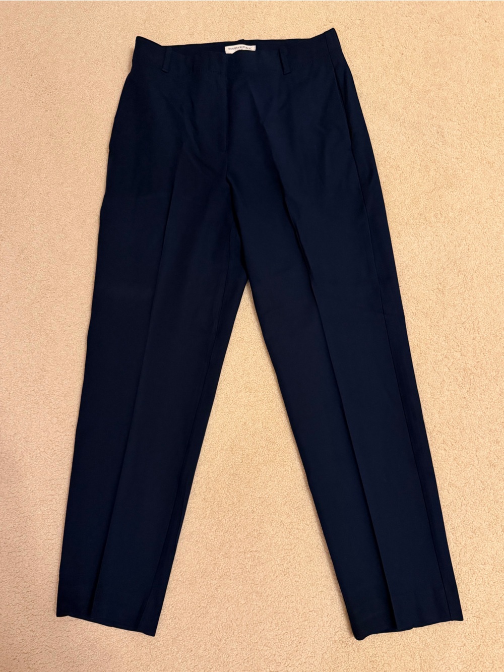 Banana Republic Navy Jordan Straight-Leg Slim Fit Dress Pants